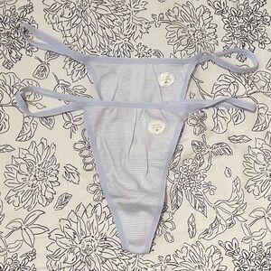 NWT Set of 2 Vintage GapBody Blue Low Rise Mini String Thong Underwear